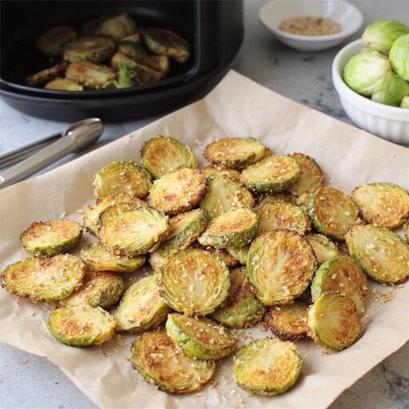 air fried crispy brussels sprouts