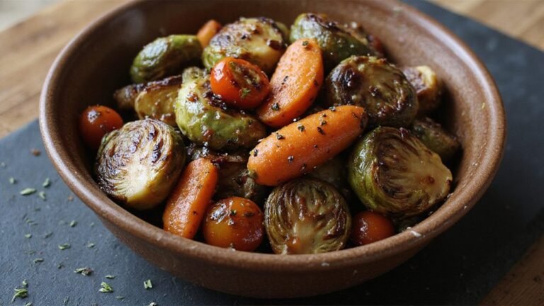 balsamic glazed air fried vegetables