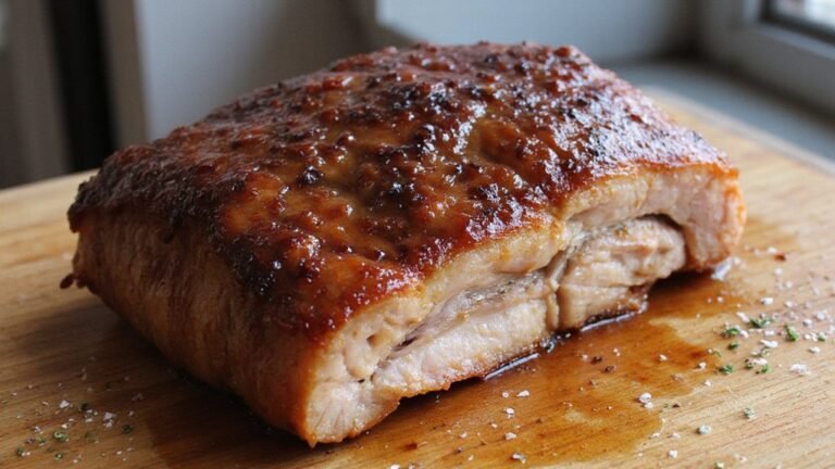 bourbon glazed pork belly