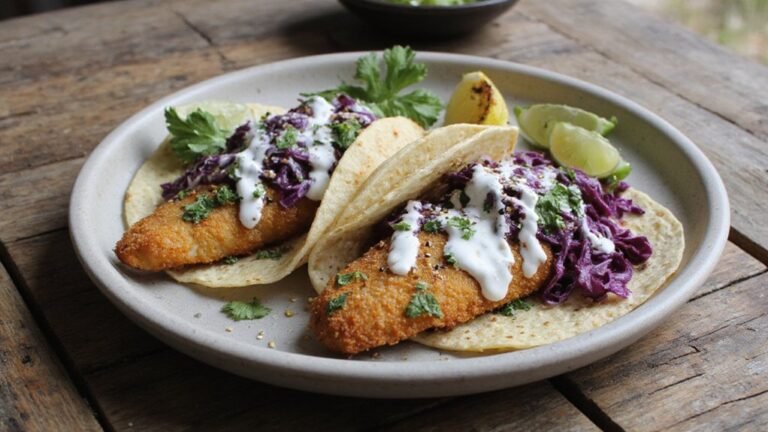 crispy air fried fish tacos