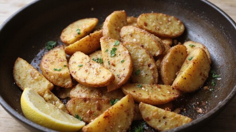 crispy air fried potato wedges