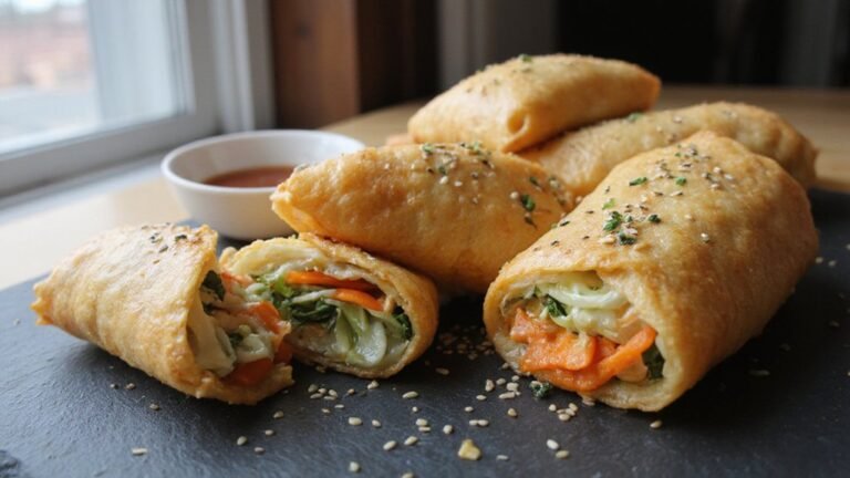 crispy air fried vegetable rolls