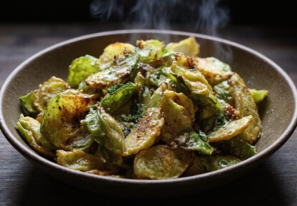 crispy air fryer brussels chips