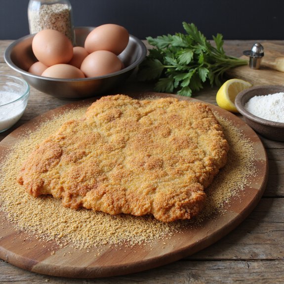 crispy breaded pork cutlets