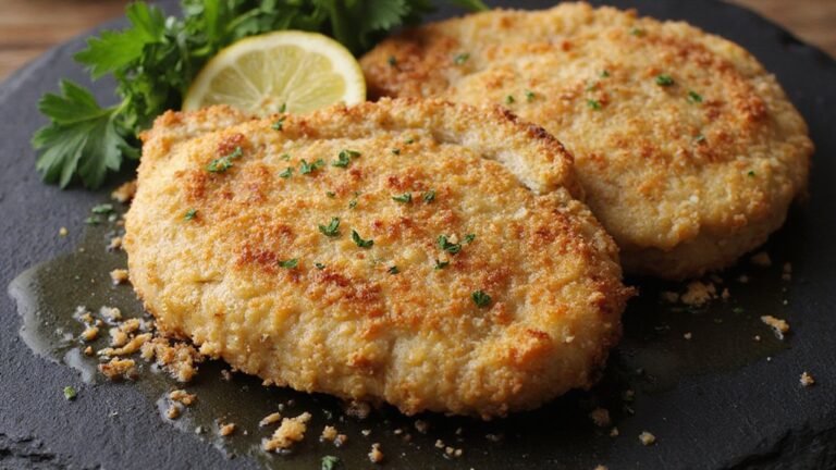 crispy parmesan coated pork chops