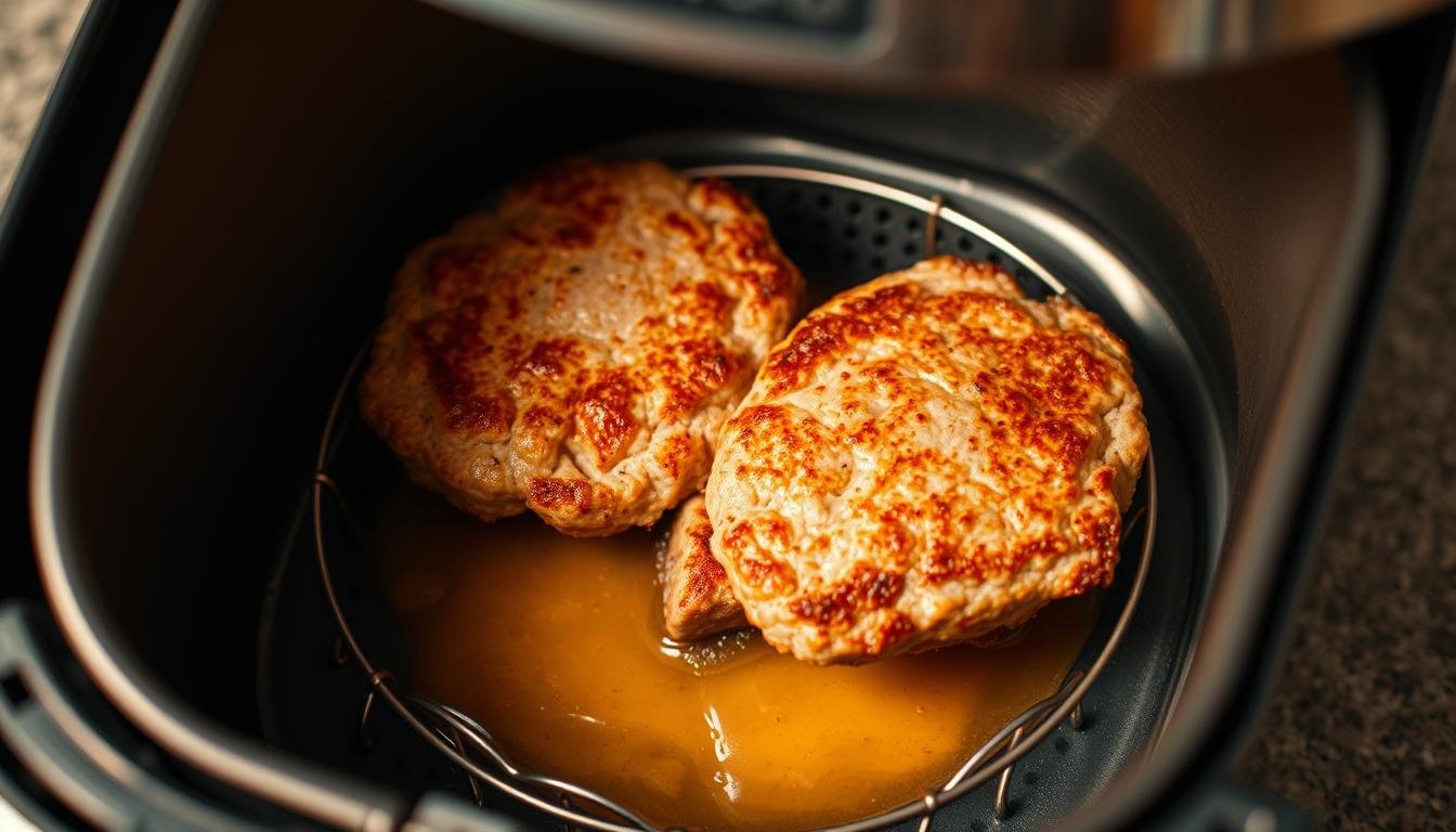 frozen beef patties in air fryer