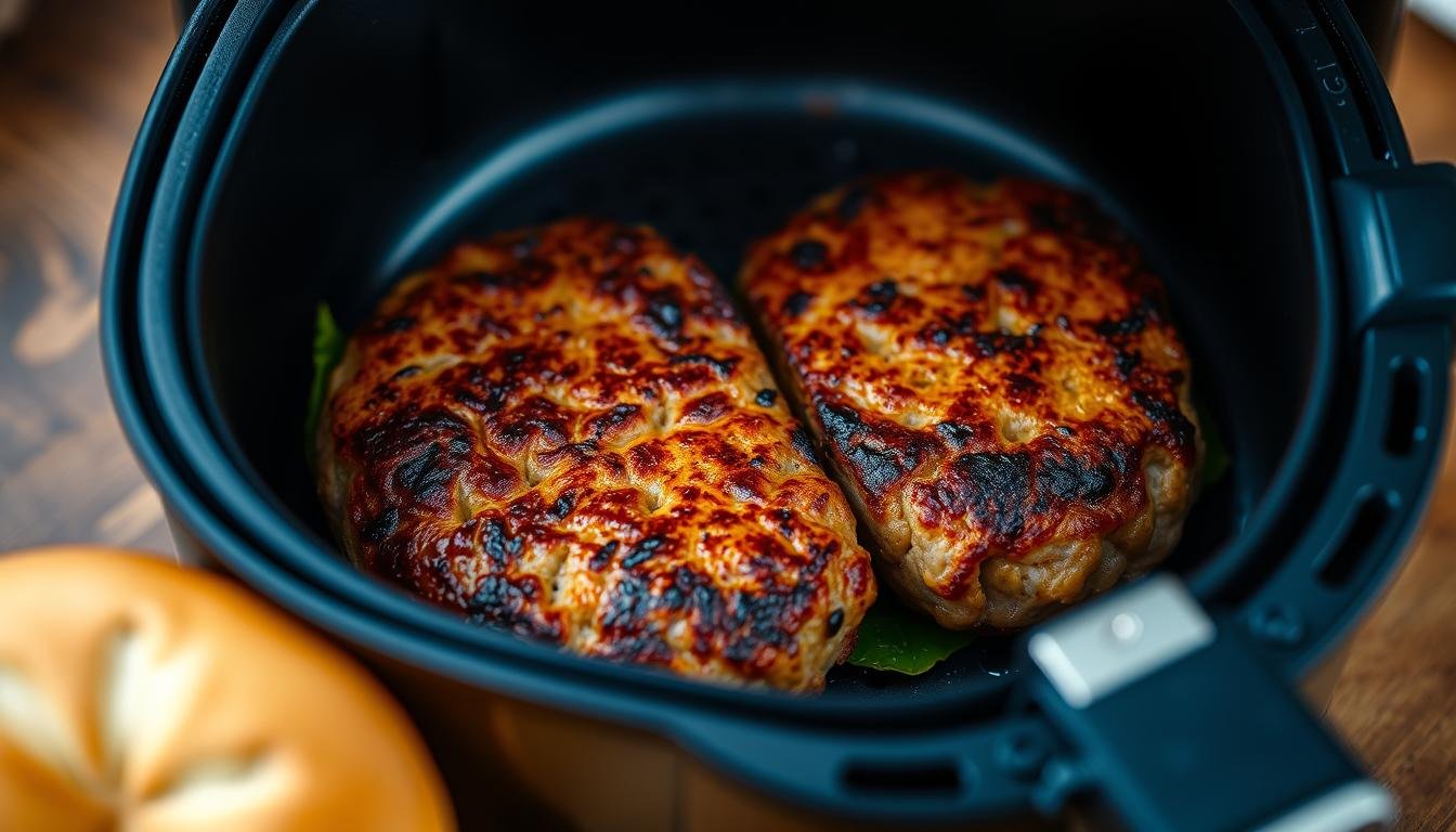 frozen hamburger patties in air fryer