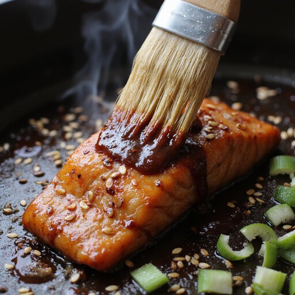 marinate glaze and serve