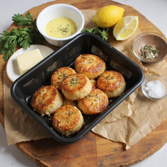 searing scallops with garlic butter