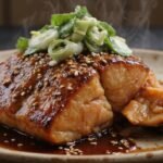teriyaki glazed salmon fillet