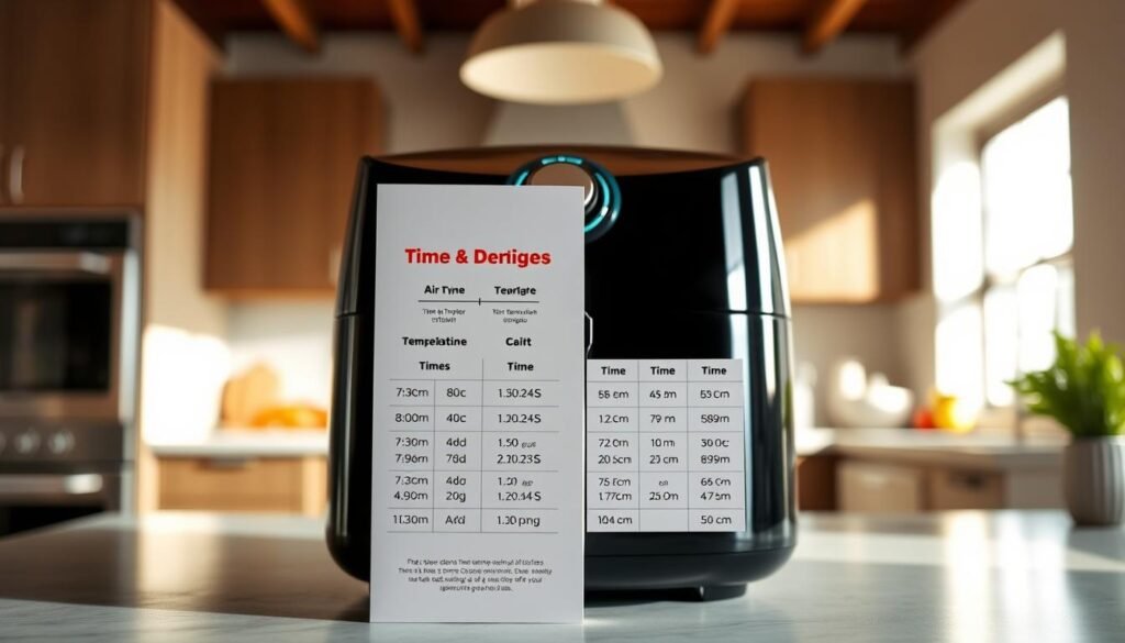time and temperature guide air fryer
