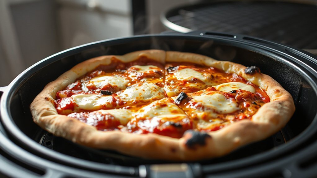 350 f air fry pizza safely