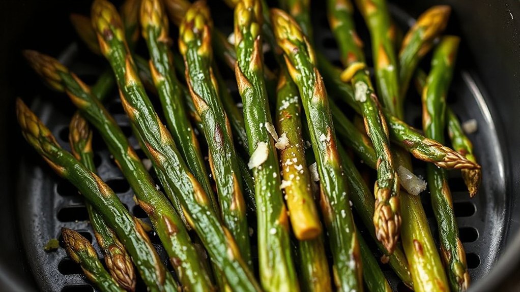 400 f asparagus single layer oiled