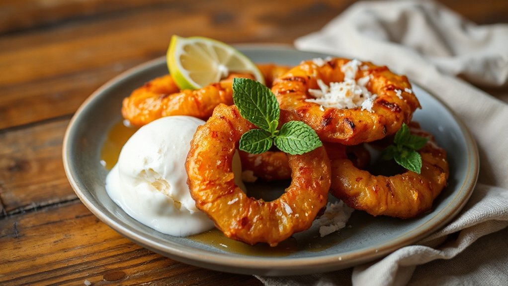 air fried caramelized pineapple pairings