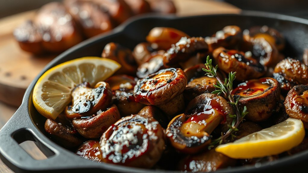 air fried mushrooms polenta wine