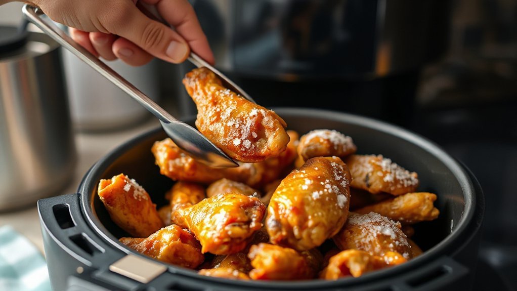 air fry frozen wings