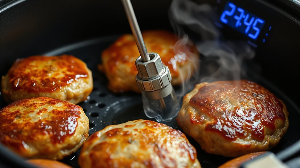 air fry patties at 350 400 f