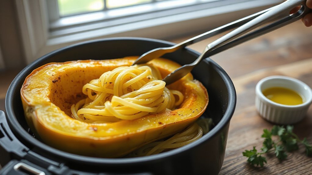 air fry spaghetti squash precisely