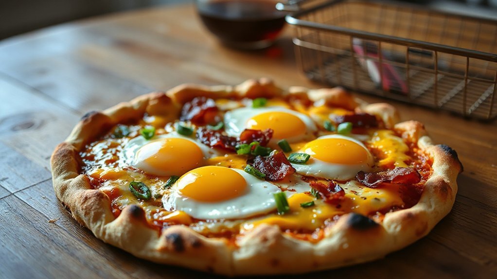 air fryer breakfast pizza