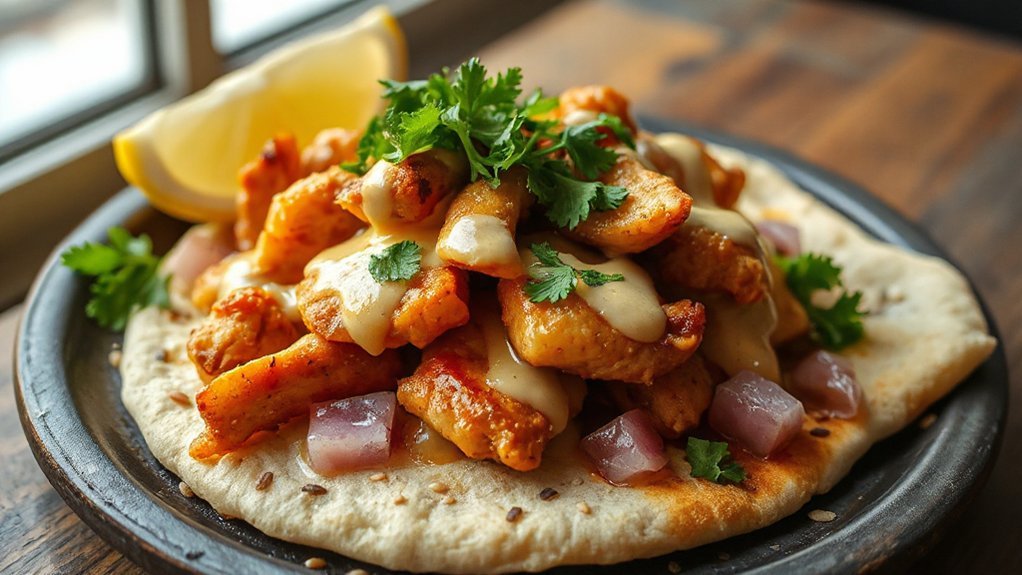 air fryer chicken shawarma garlic