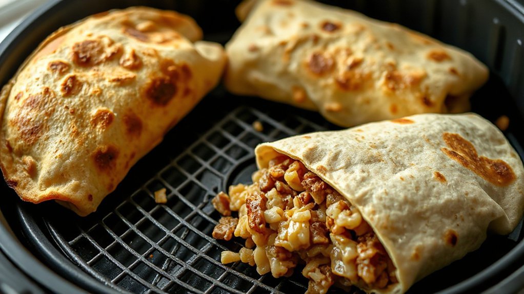 air fryer crispy burritos