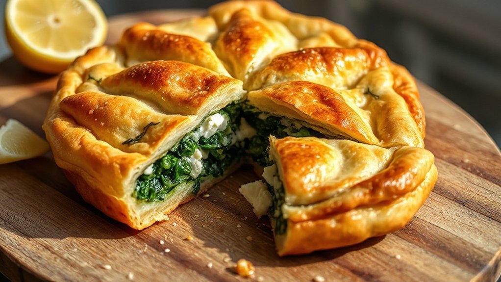 air fryer flaky spanakopita