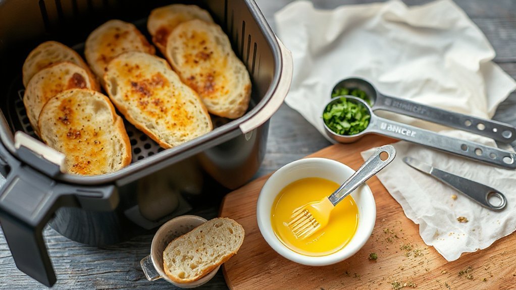 air fryer garlic butter preparation