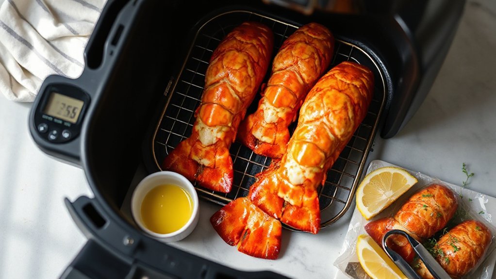 air fryer lobster butter prep