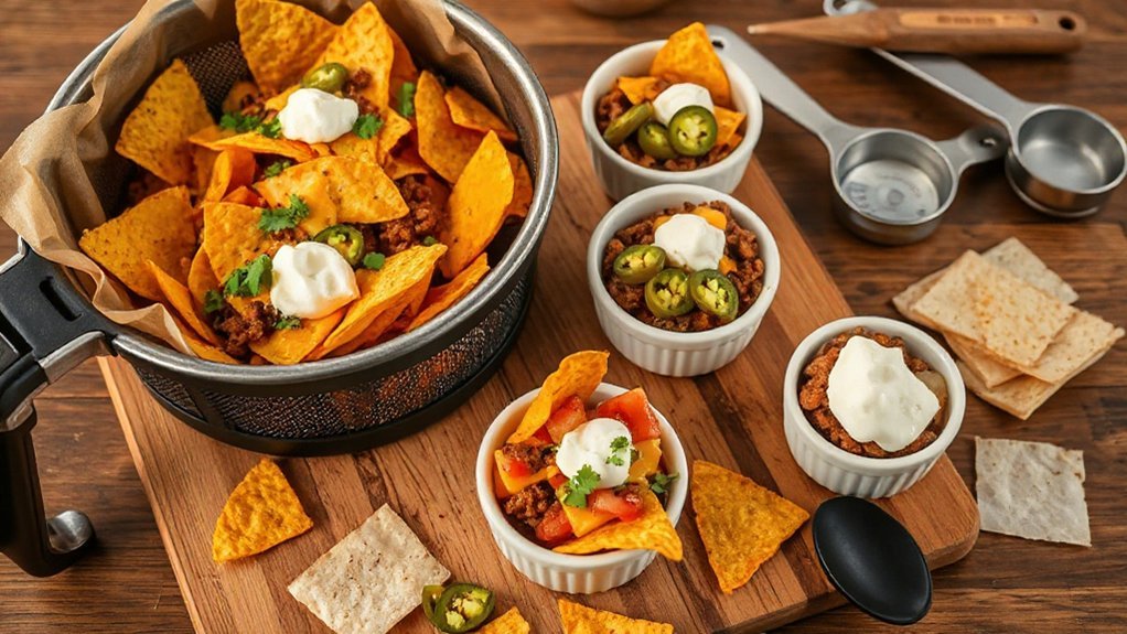 air fryer nachos prep