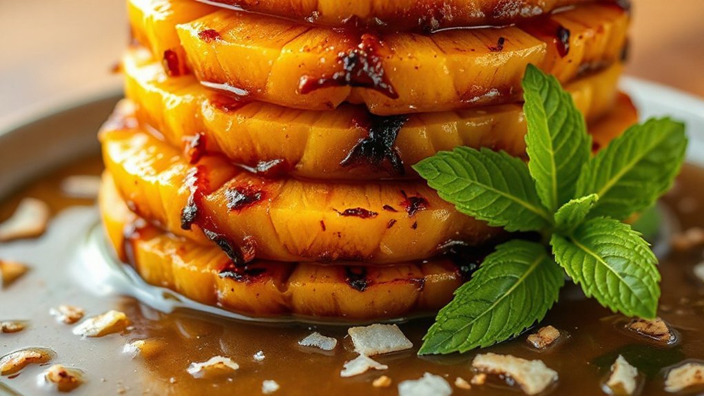balanced marinated caramelized pineapple