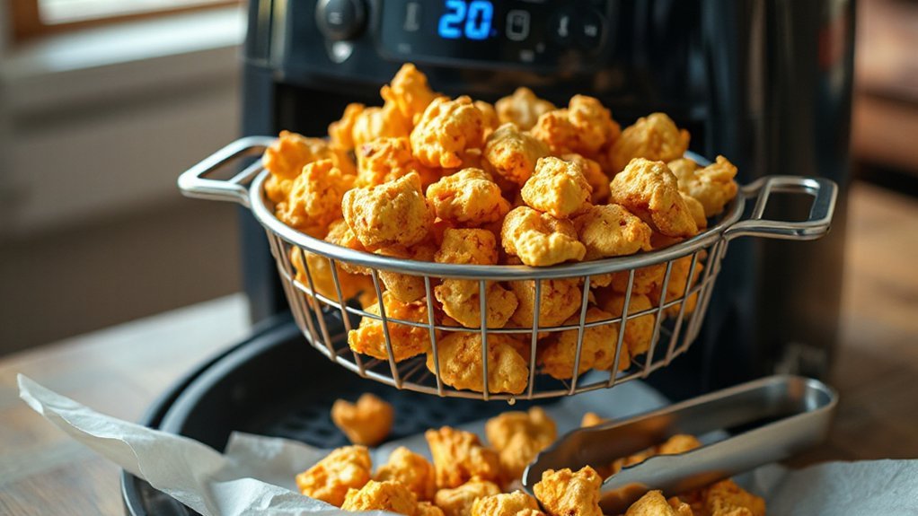basket style air fryer setup