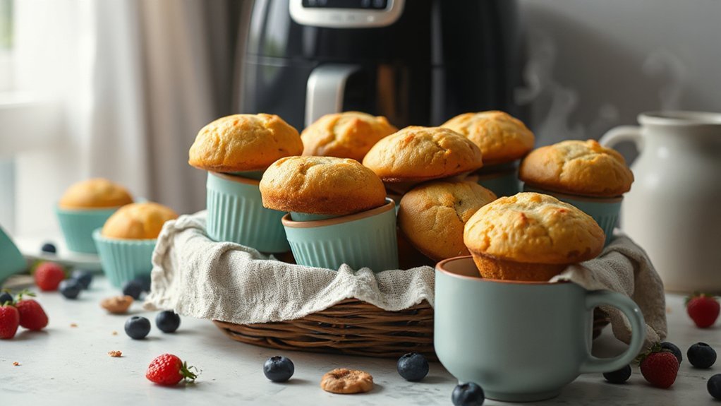 batch cook air fryer muffins