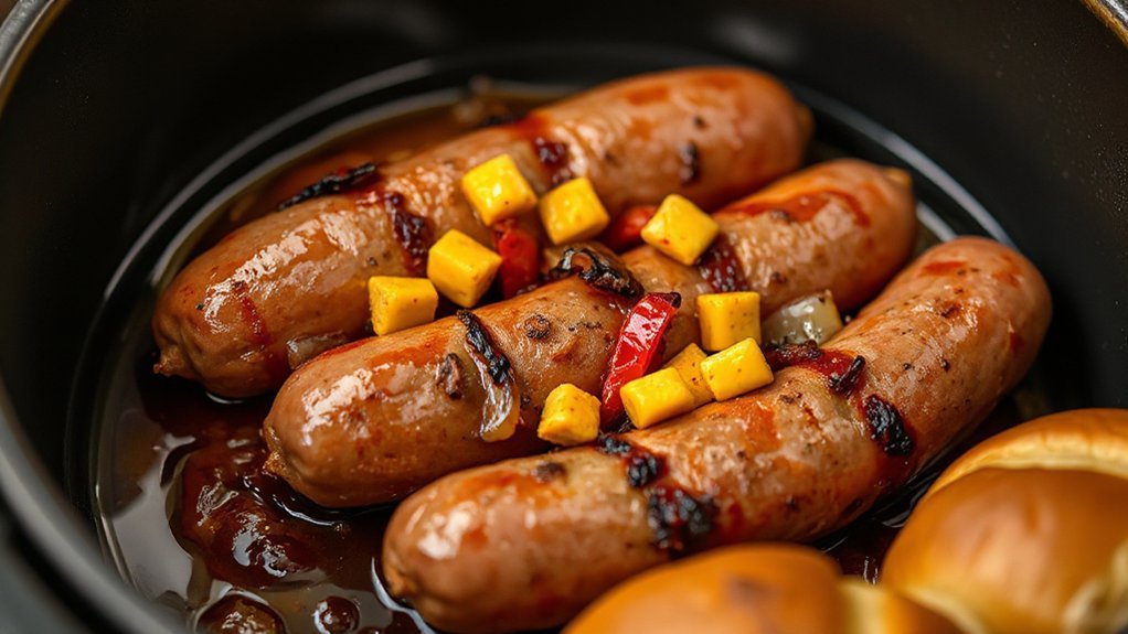 beer braised air fryer brats