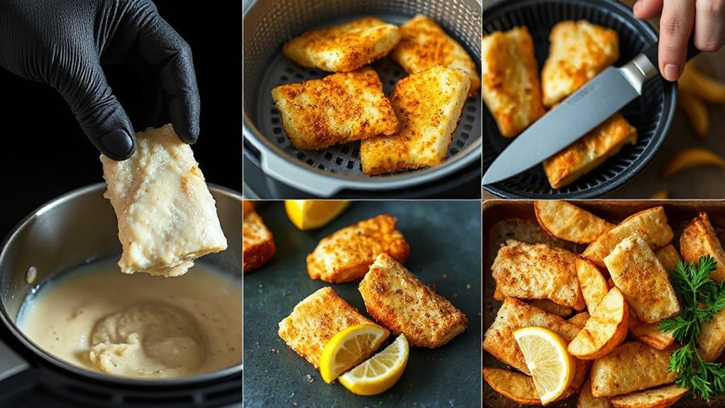 breaded cod air fried golden