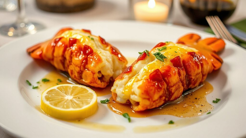 butter poached air fryer lobster