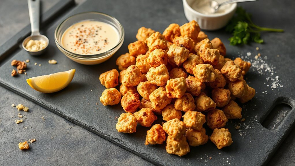 buttermilk marinated bite sized chicken