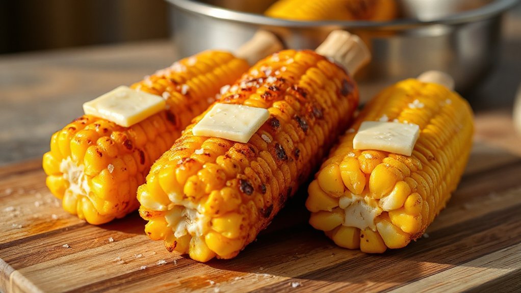 buttery airfryer corn noboil