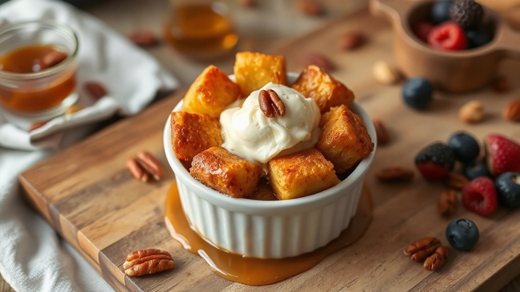 caramel cream nuts fruit