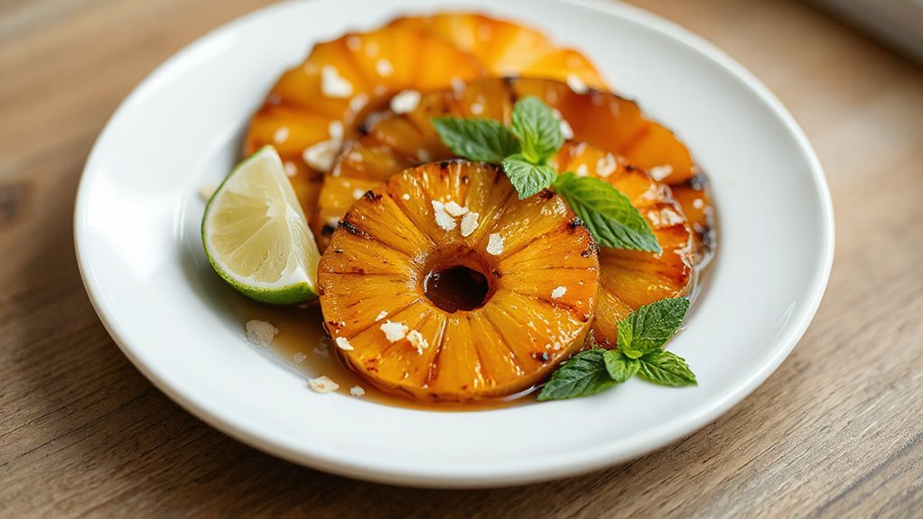 caramelized air fryer pineapple