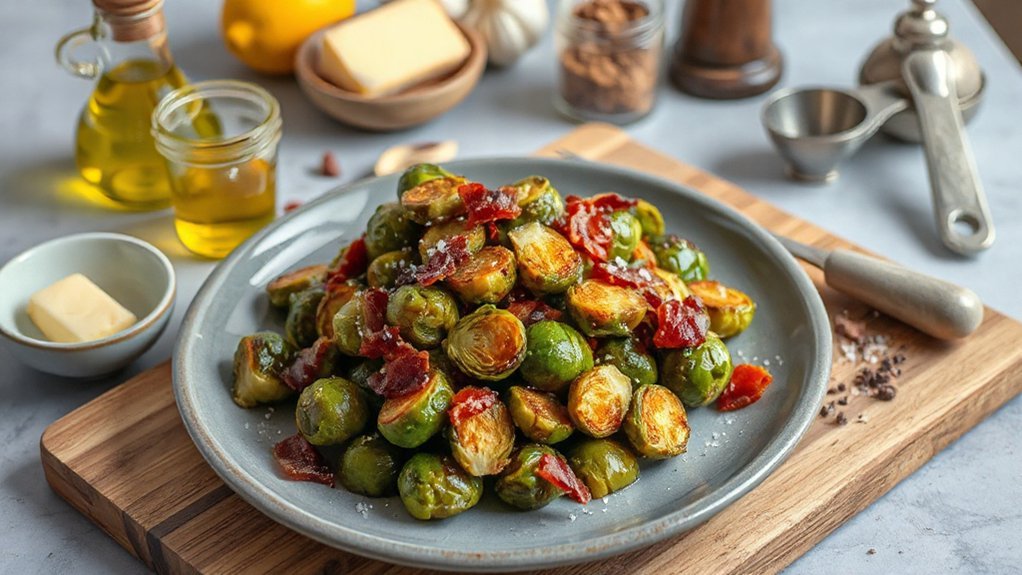 caramelized brussels and bacon