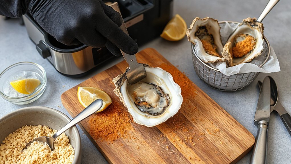 chill glove shuck carefully