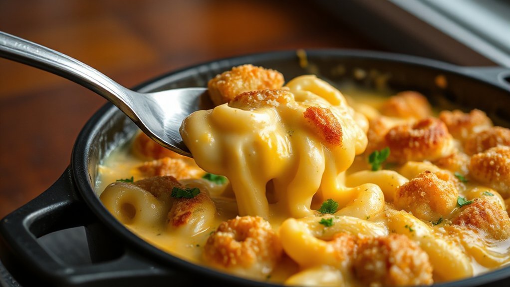 creamy crispy air fryer mac