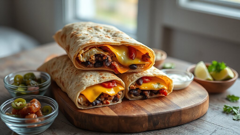 crisp air fried breakfast burrito