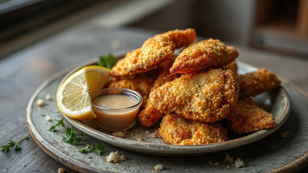 crispy air fried oyster bites