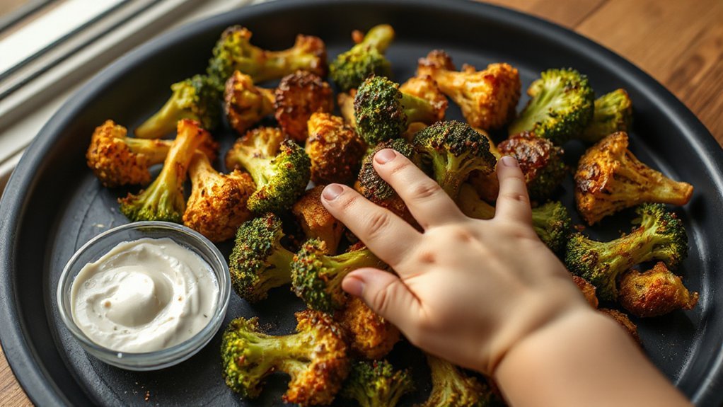crispy air fried tender broccoli