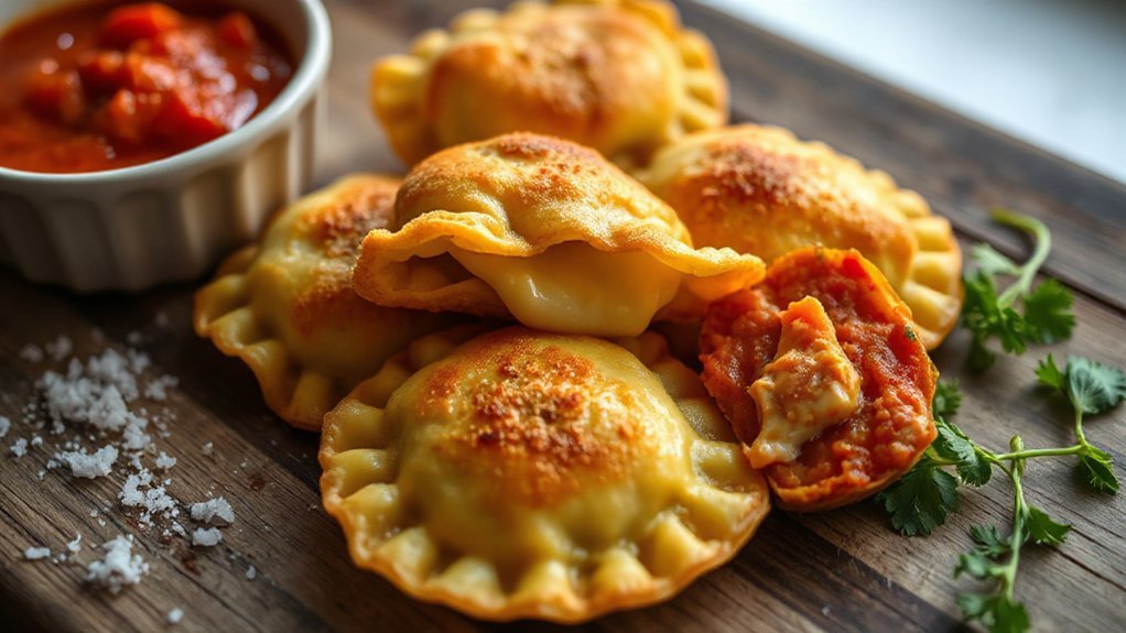 crispy air fryer cheese ravioli