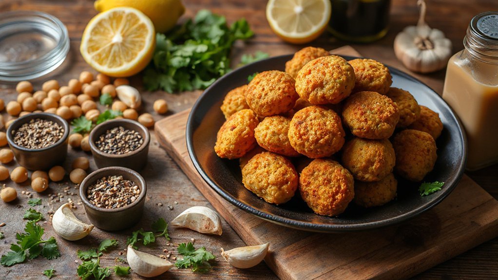 crispy herb spiced chickpeas