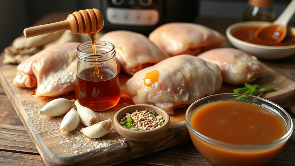 crispy honey garlic chicken