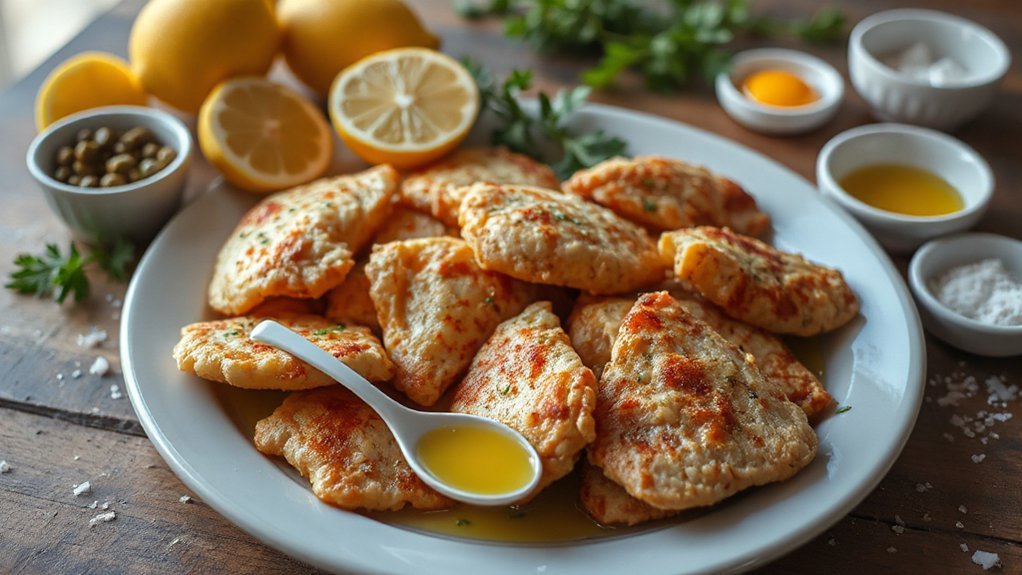 crispy lemon caper chicken