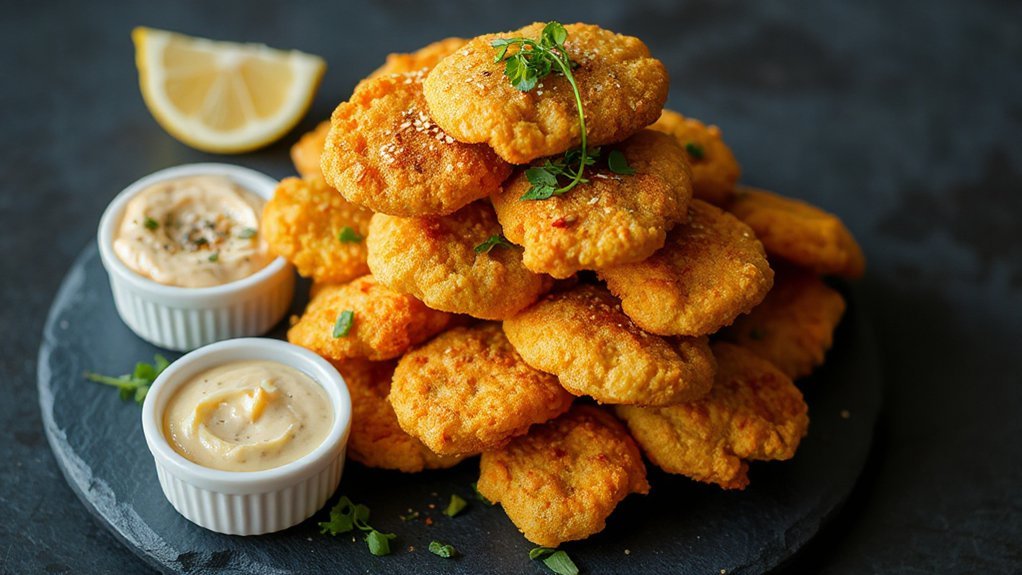 crispy oysters assorted sauces